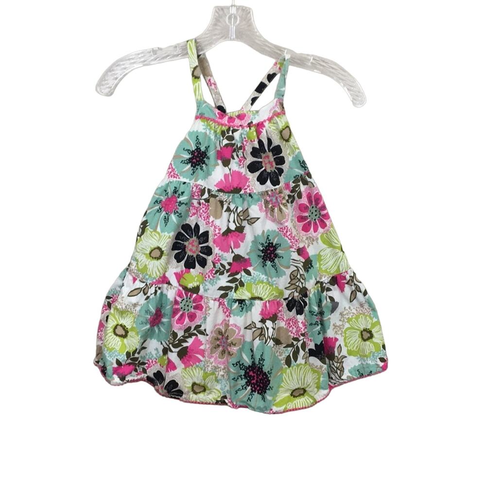 Genuine Kids from Oshkosh Floral White/Pink Sundress